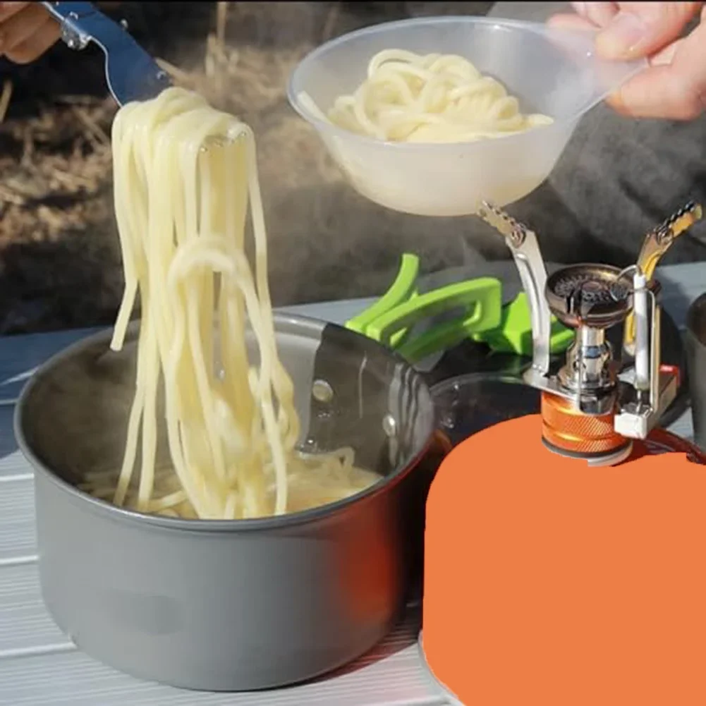 1-2 Person Cookware Camping Cookware Set Stainless Steel Cutlery Wear-Resistant Construction Anodized Aluminum Pot Set
1-2 Person Cookware Camping Cookware Set Stainless Steel Cutlery Wear-Resistant Construction Anodized Aluminum Pot Set