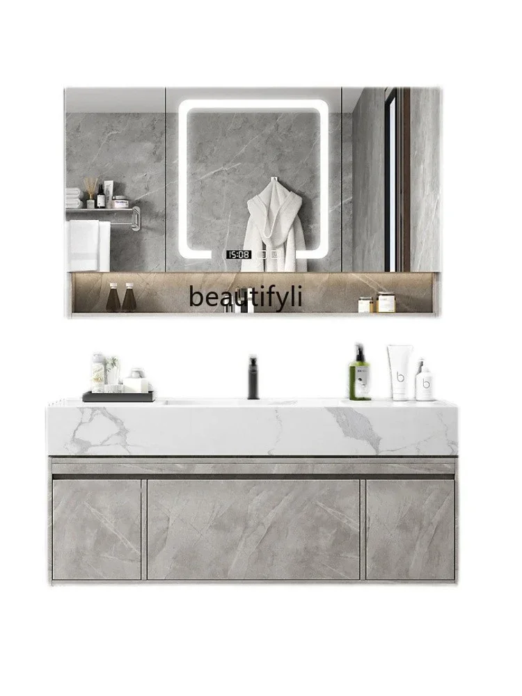 Modern Minimalist Stone Plate Whole Washbin Bathroom Cabinet Combination Bathroom Table
Modern Minimalist Stone Plate Whole Washbin Bathroom Cabinet Combination Bathroom Table