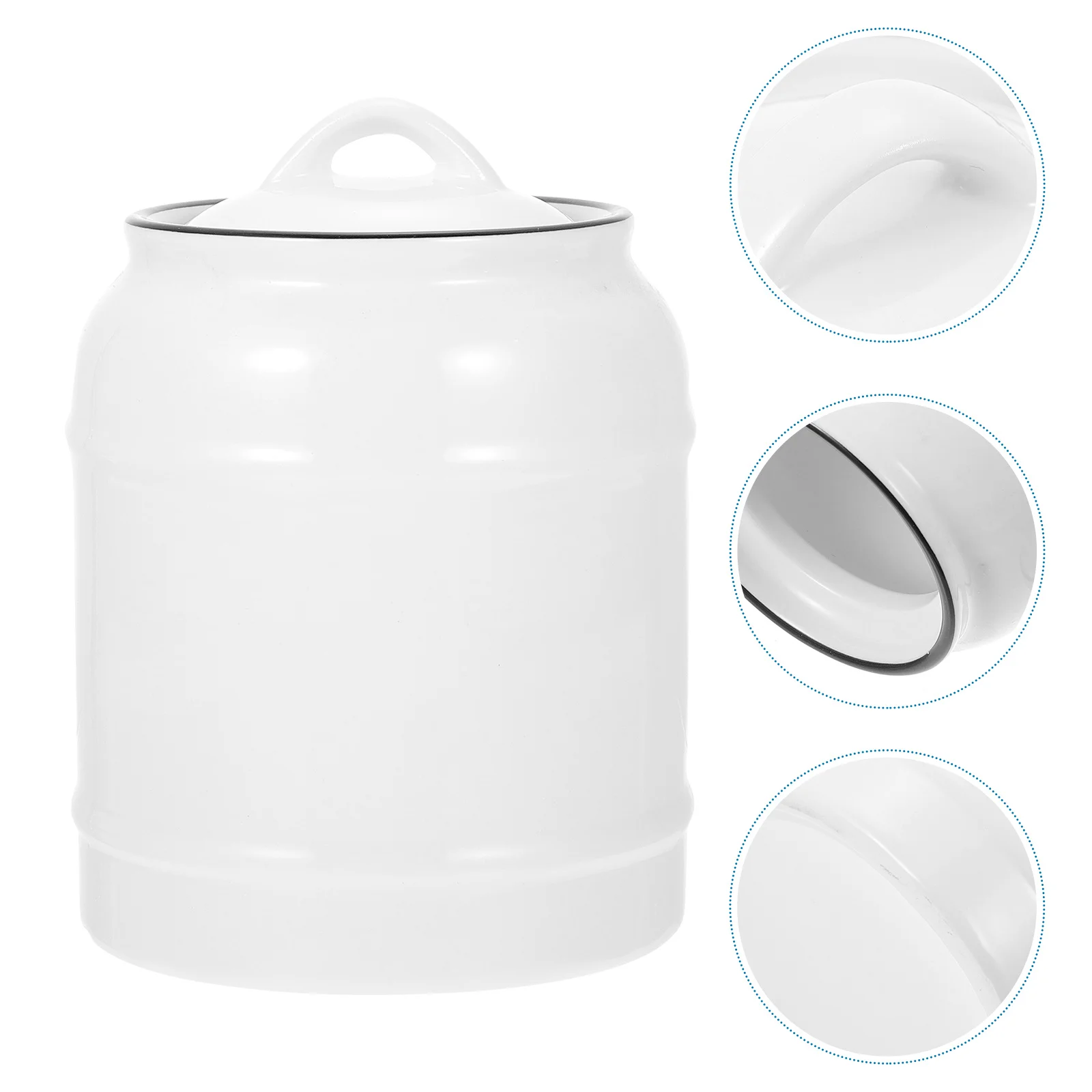 1Pcs Ceramic Food Canister White Sealed Storage Jar Tea Leaf Preservation Kitchen Container Grain Holder Decorative
1Pcs Ceramic Food Canister White Sealed Storage Jar Tea Leaf Preservation Kitchen Container Grain Holder Decorative