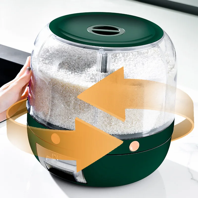 1pc The compartmented grain bucket rotates to hold various grains and rice, and then collects and stores the rice in a sealed
1pc The compartmented grain bucket rotates to hold various grains and rice, and then collects and stores the rice in a sealed