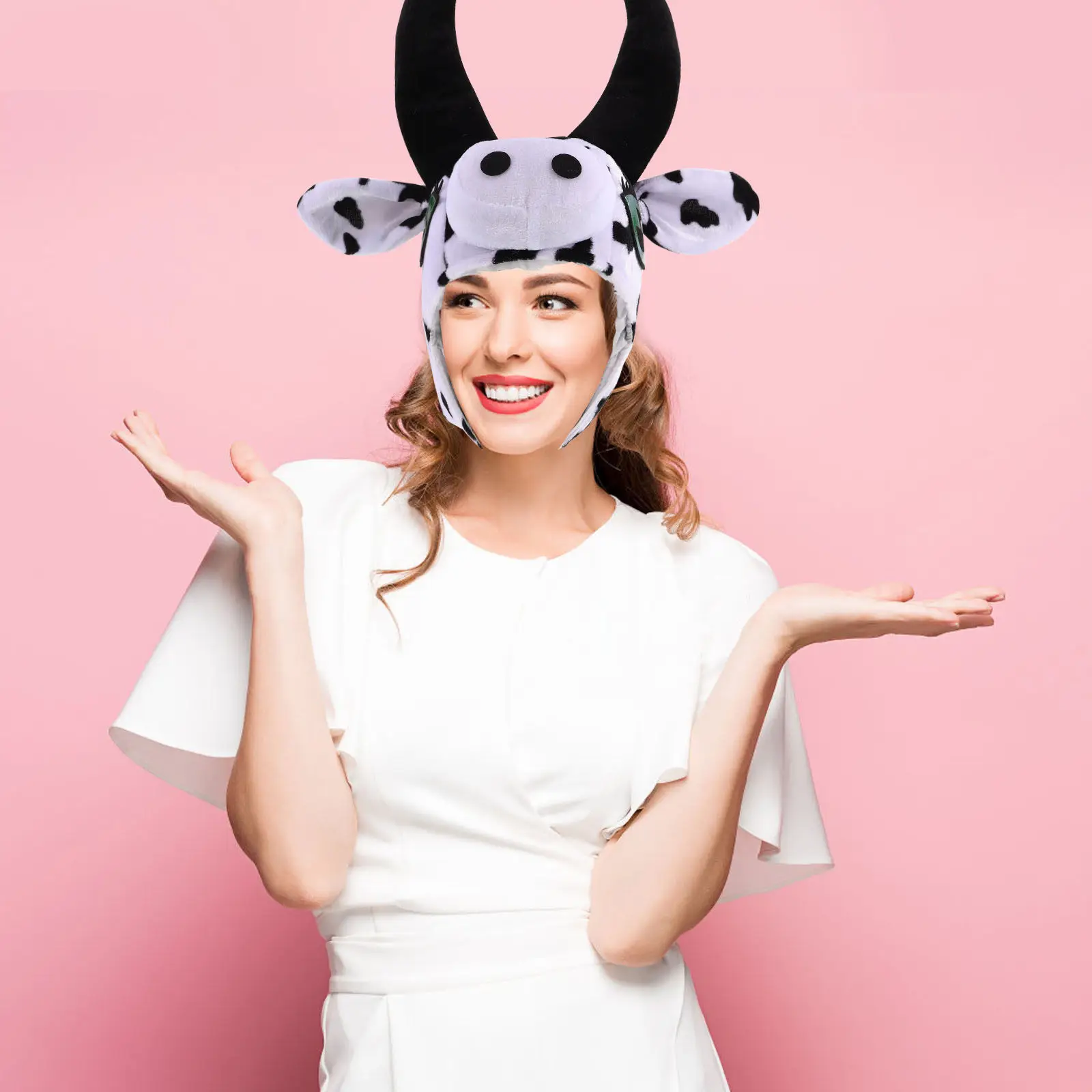 Adorable Cow Headpiece Lightweight Portable Animal Hat for Boys Girls Farm Theme Parties Halloween Cosplay Photography Stage Fun
Adorable Cow Headpiece Lightweight Portable Animal Hat for Boys Girls Farm Theme Parties Halloween Cosplay Photography Stage Fun