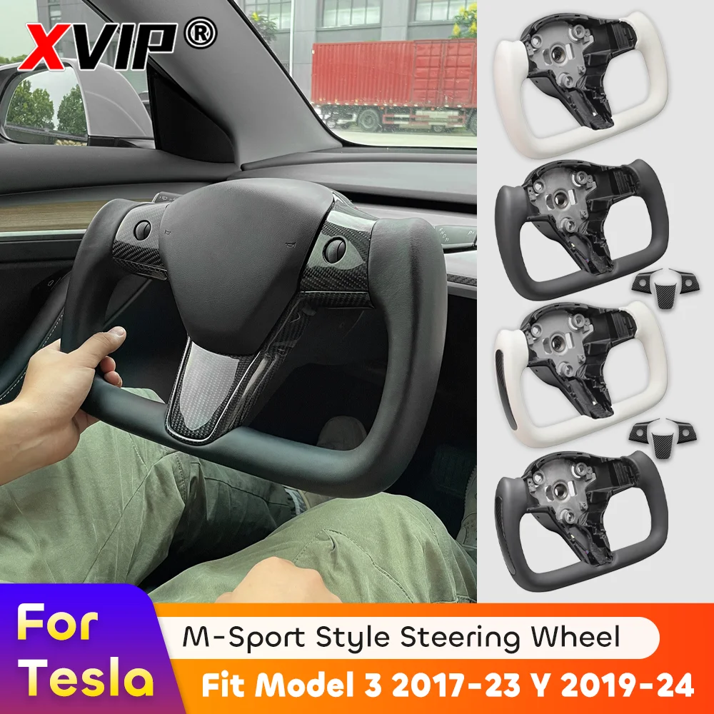 XVIP Yoke Steering Wheel Assembly Interior Parts NAPP Leather Carbon Fiber Decoration Accessories For Tesla Model 3 Y 2017-2024
XVIP Yoke Steering Wheel Assembly Interior Parts NAPP Leather Carbon Fiber Decoration Accessories For Tesla Model 3 Y 2017-2024