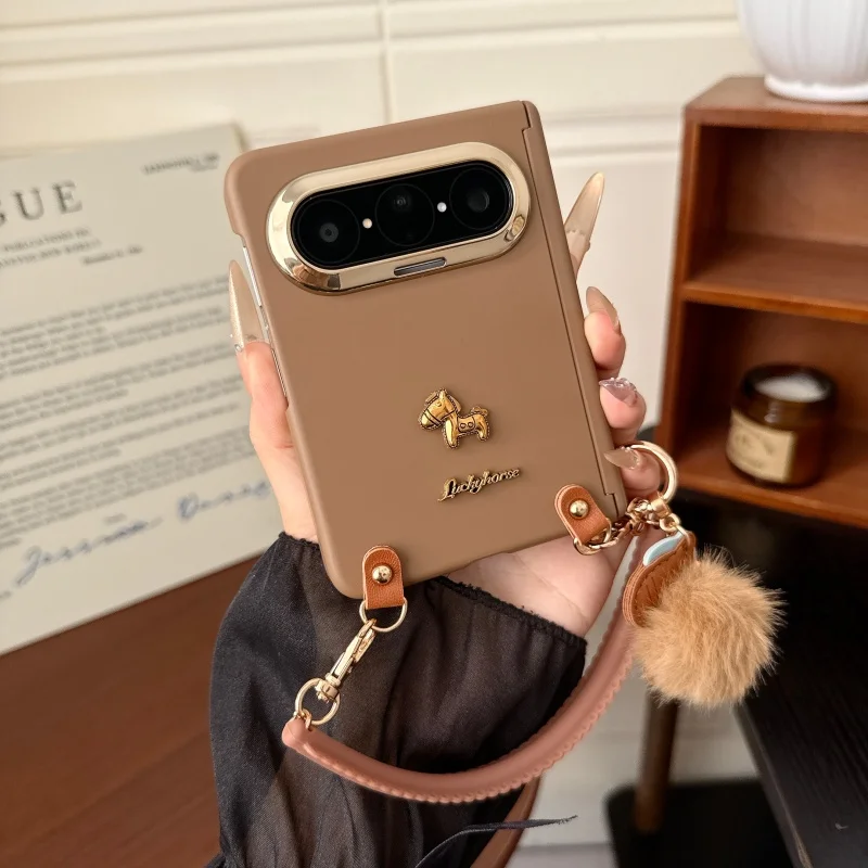 Coffee Horse Design For Huawei Pura X Max Case Middle Protective Folding Dual Hinge Bracelet Mobile Phone Back Cover
Coffee Horse Design For Huawei Pura X Max Case Middle Protective Folding Dual Hinge Bracelet Mobile Phone Back Cover