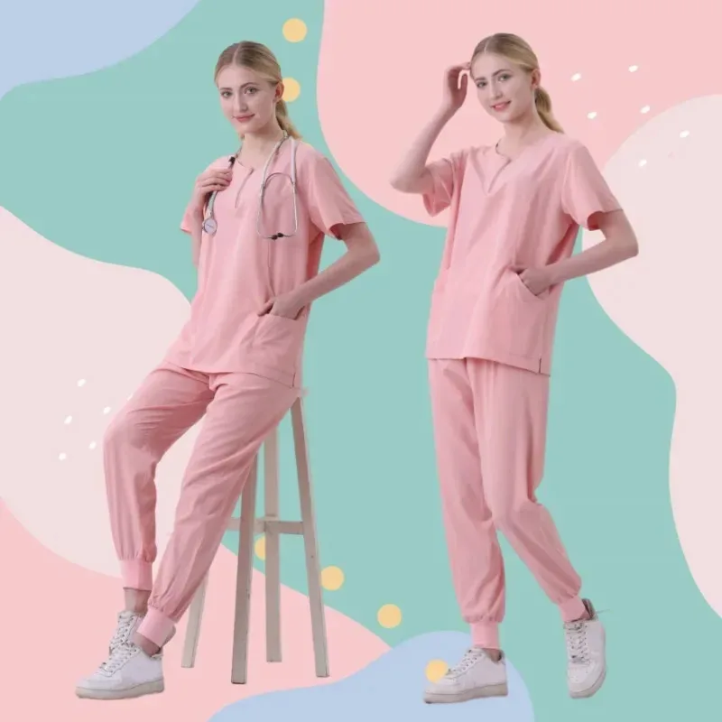 Multicolor Scrubs Short Sleeve Tops+Pants Nursing Uniform Women Pet Shop Doctor Medical Surgery Workwear Scrub Set
Multicolor Scrubs Short Sleeve Tops+Pants Nursing Uniform Women Pet Shop Doctor Medical Surgery Workwear Scrub Set