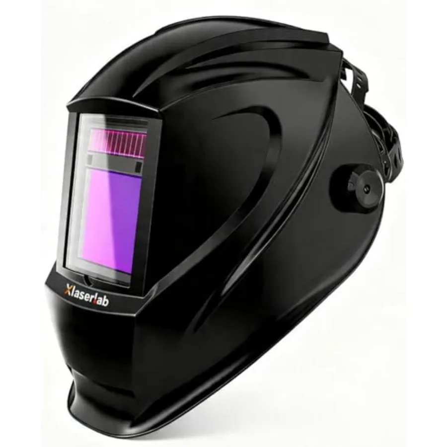 Auto-Darkening Laser Welding Helmet OD8+ Variable Shade, Large Viewing Area, Adjustable Fit, IR Protection for Laser Welding, C
Auto-Darkening Laser Welding Helmet OD8+ Variable Shade, Large Viewing Area, Adjustable Fit, IR Protection for Laser Welding, C
