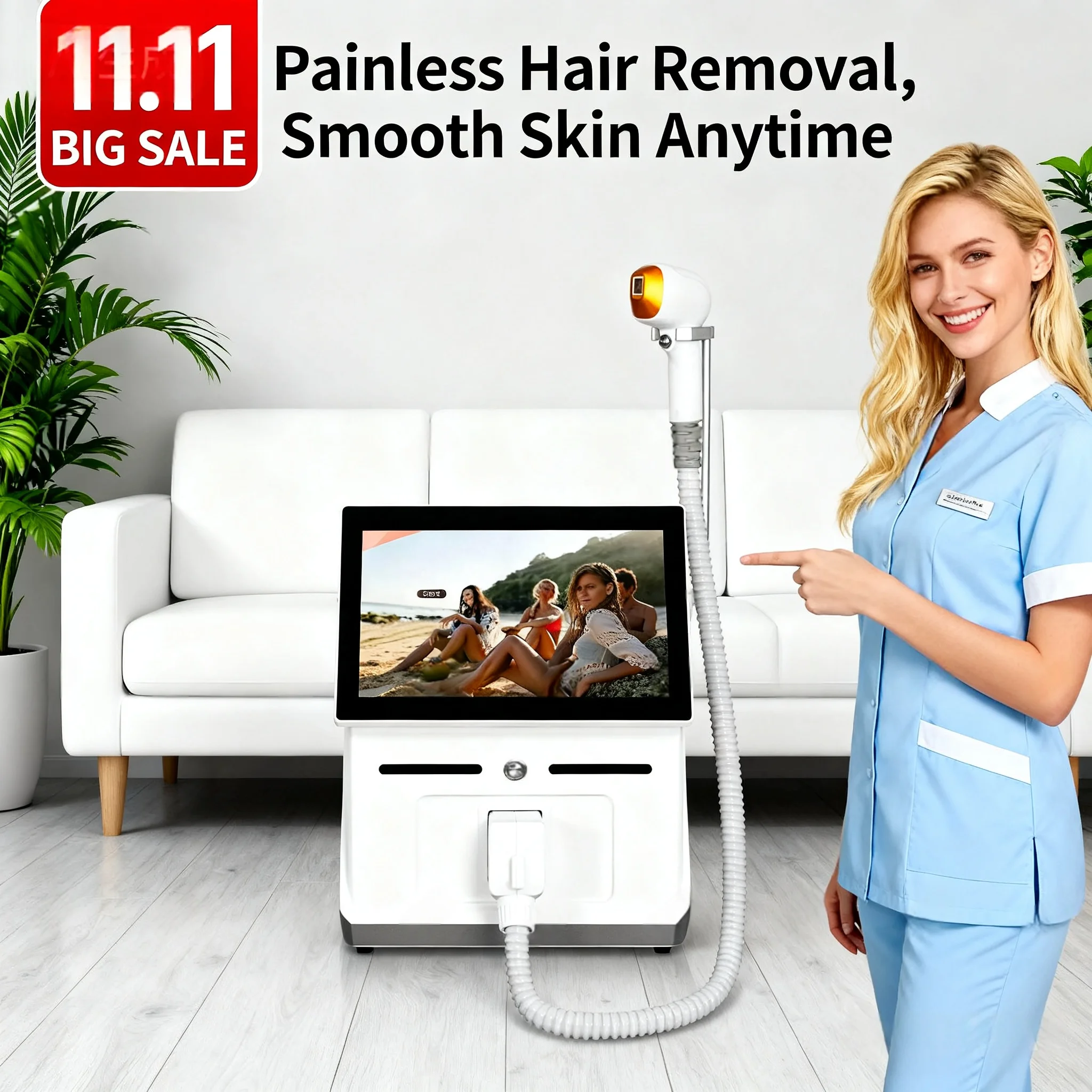 Special offer for Double Eleven Diode Laser Hair Removal Machine 808 755 1064nm 3 Waves Ice Titanium Body Hair Removal Device
Special offer for Double Eleven Diode Laser Hair Removal Machine 808 755 1064nm 3 Waves Ice Titanium Body Hair Removal Device