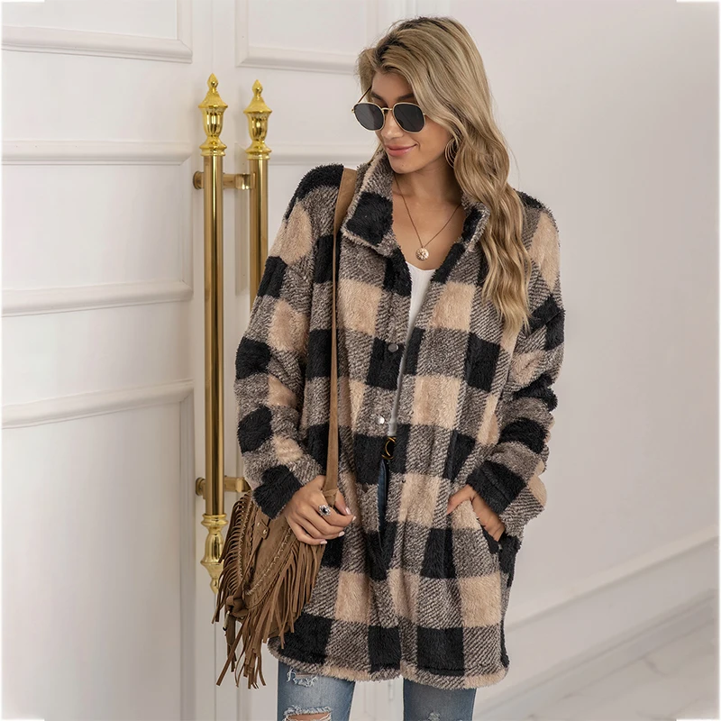 Vintage Women's Winter Coats Plaid Warm Jackets 2023 New Arrival Fashion Overcoat Female Clothing Plush Soft Long Coat
Vintage Women's Winter Coats Plaid Warm Jackets 2023 New Arrival Fashion Overcoat Female Clothing Plush Soft Long Coat