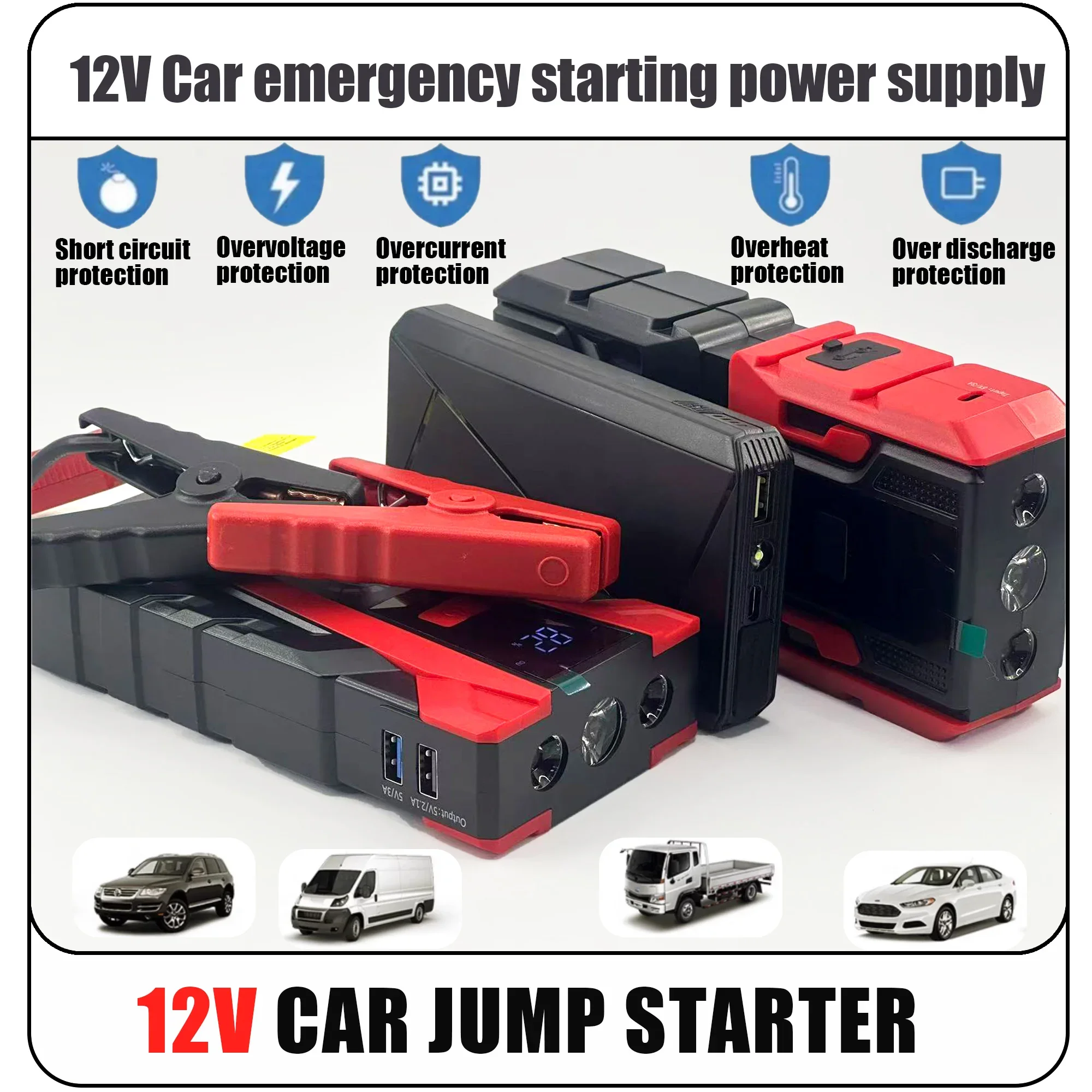 NEW 99800mAh 12V Emergency starting power supply for cars Power bank Emergency special battery for strong starting
NEW 99800mAh 12V Emergency starting power supply for cars Power bank Emergency special battery for strong starting