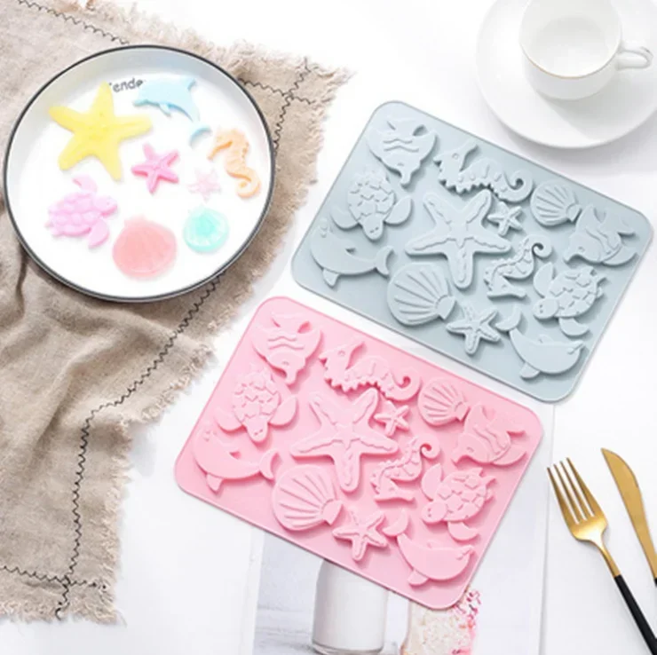 Silicone Fish Dolphin Cake Mold Seahorse Shell Mould Starfish Sea Turtle Cake Border Fondant for Kitchen Baking Decoration Molds
Silicone Fish Dolphin Cake Mold Seahorse Shell Mould Starfish Sea Turtle Cake Border Fondant for Kitchen Baking Decoration Molds