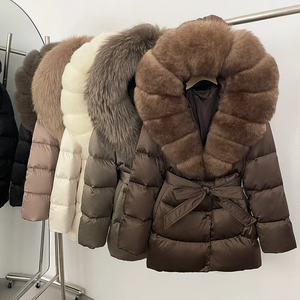Natural Fur Collar Down Jacket Women Winter 2026 High Quality Duck Down Puffer Parka Windproof Warm Down Coat Outerwear New
Natural Fur Collar Down Jacket Women Winter 2026 High Quality Duck Down Puffer Parka Windproof Warm Down Coat Outerwear New