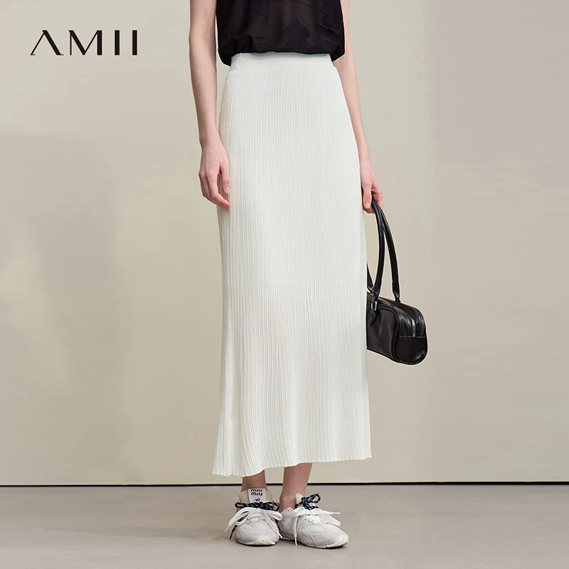 Amii Women's Skirt 2026 Spring New Elegant Elastic Waistband A-Line Long Skirt Casual Solid Color Knitted Woman Clothes 12641043
Amii Women's Skirt 2026 Spring New Elegant Elastic Waistband A-Line Long Skirt Casual Solid Color Knitted Woman Clothes 12641043