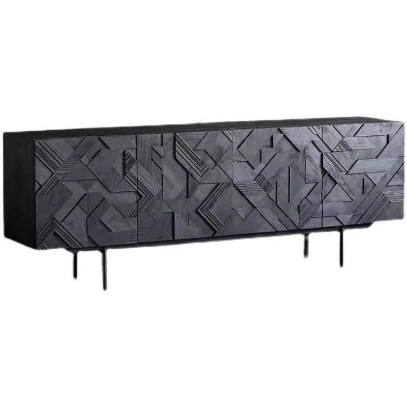 Light luxury carved TV cabinet living room modern solid wood decorative painting cabinet industrial style black and white
Light luxury carved TV cabinet living room modern solid wood decorative painting cabinet industrial style black and white