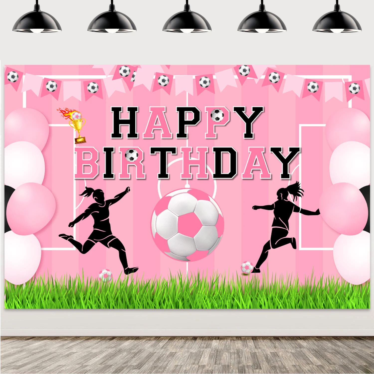 Cheereveal Pink Football Theme Birthday Backdrop for Girl Soccer Party Decorations Soccer Girl Football Birthday Party Supplies
Cheereveal Pink Football Theme Birthday Backdrop for Girl Soccer Party Decorations Soccer Girl Football Birthday Party Supplies