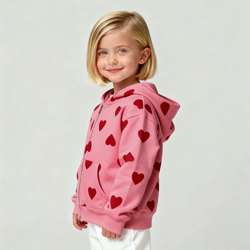 Europe 2026 New Girls' Hoodie Jacket Autumn and Winter New Item Children's Hooded Zipper Sweater Children's Top
Europe 2026 New Girls' Hoodie Jacket Autumn and Winter New Item Children's Hooded Zipper Sweater Children's Top