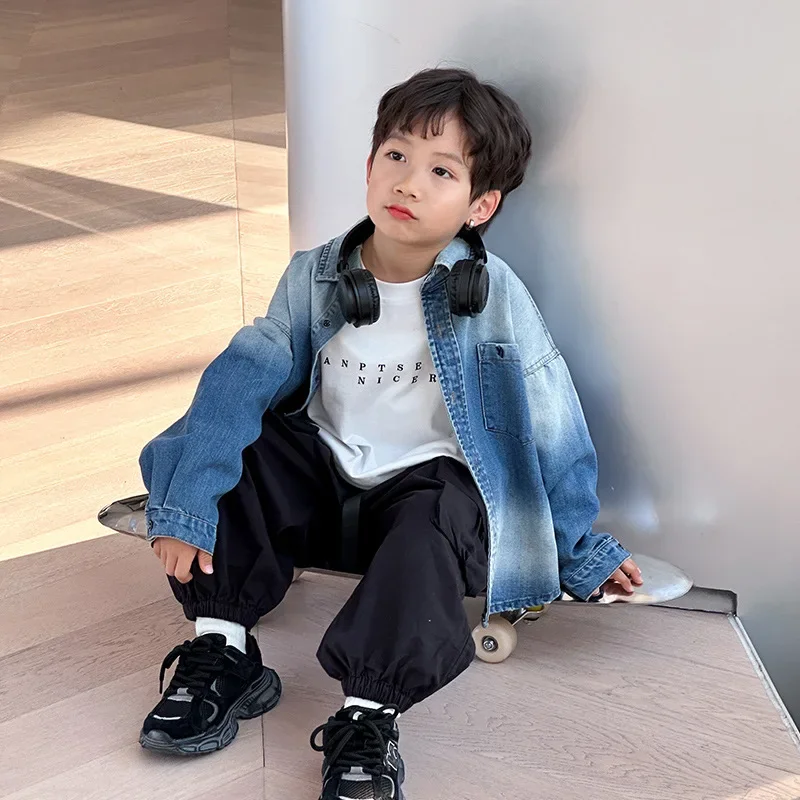 Boy Shirt Coat Children Clothes Boys Cowboy Shirt Children Shirt Spring and Autumn 2024 New Baby Boys Fashion Blue Thin Coat
Boy Shirt Coat Children Clothes Boys Cowboy Shirt Children Shirt Spring and Autumn 2024 New Baby Boys Fashion Blue Thin Coat
