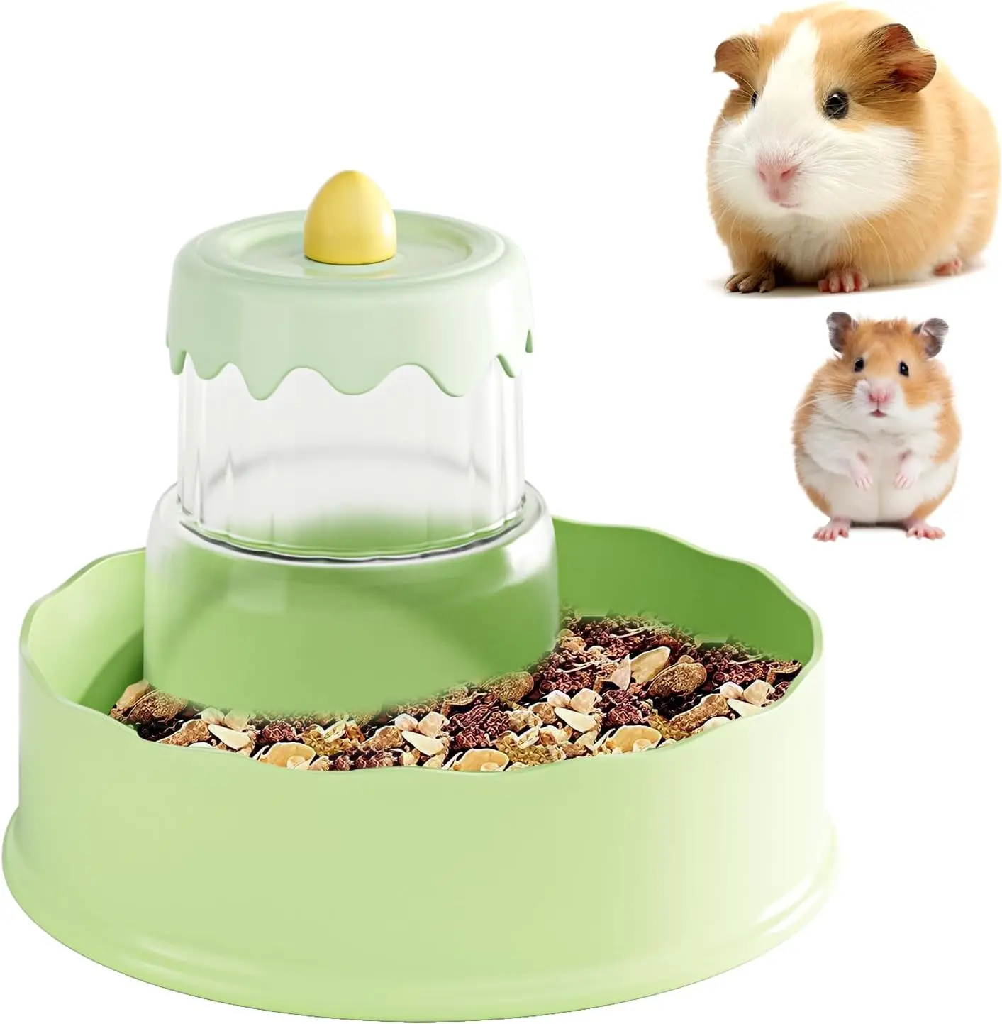 Mini&moe Hamster Food Bowl - Automatic Guinea Pig Feeder No Spill Storage Small Pet Food Dispenser for Gerbil, Rat, Chinchilla,
Mini&moe Hamster Food Bowl - Automatic Guinea Pig Feeder No Spill Storage Small Pet Food Dispenser for Gerbil, Rat, Chinchilla,