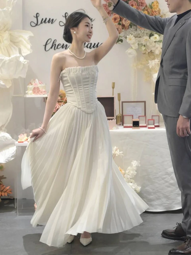 Ele Pearl Embellied Wedding Dr Sexy Bal Long A-Line Skirt for Engagement Birthday Ceremony Celebration Performance
Ele Pearl Embellied Wedding Dr Sexy Bal Long A-Line Skirt for Engagement Birthday Ceremony Celebration Performance