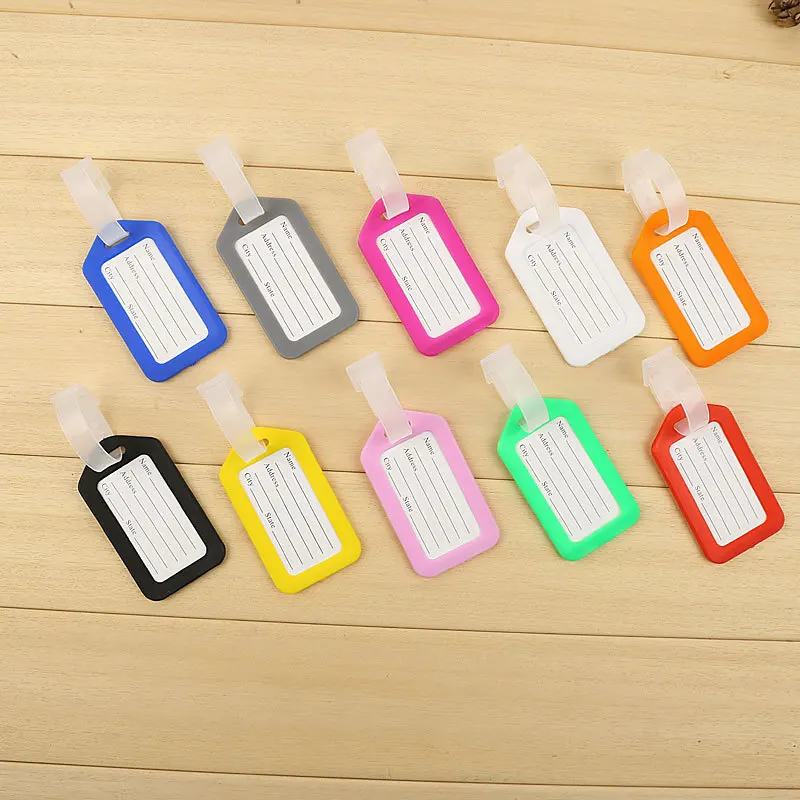 50pcs/lot Women Men Luggage Tag Travel Accessories Candy Color Luggage Suitcase ID Address Holder Boarding Baggage Portable Labe
50pcs/lot Women Men Luggage Tag Travel Accessories Candy Color Luggage Suitcase ID Address Holder Boarding Baggage Portable Labe