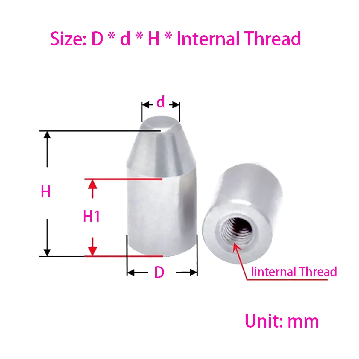 Cone Shaped Internal Thread Cylindrical Pin/guide Post Cone Head Positioning Post/chamfered Internal Thread Pin
Cone Shaped Internal Thread Cylindrical Pin/guide Post Cone Head Positioning Post/chamfered Internal Thread Pin