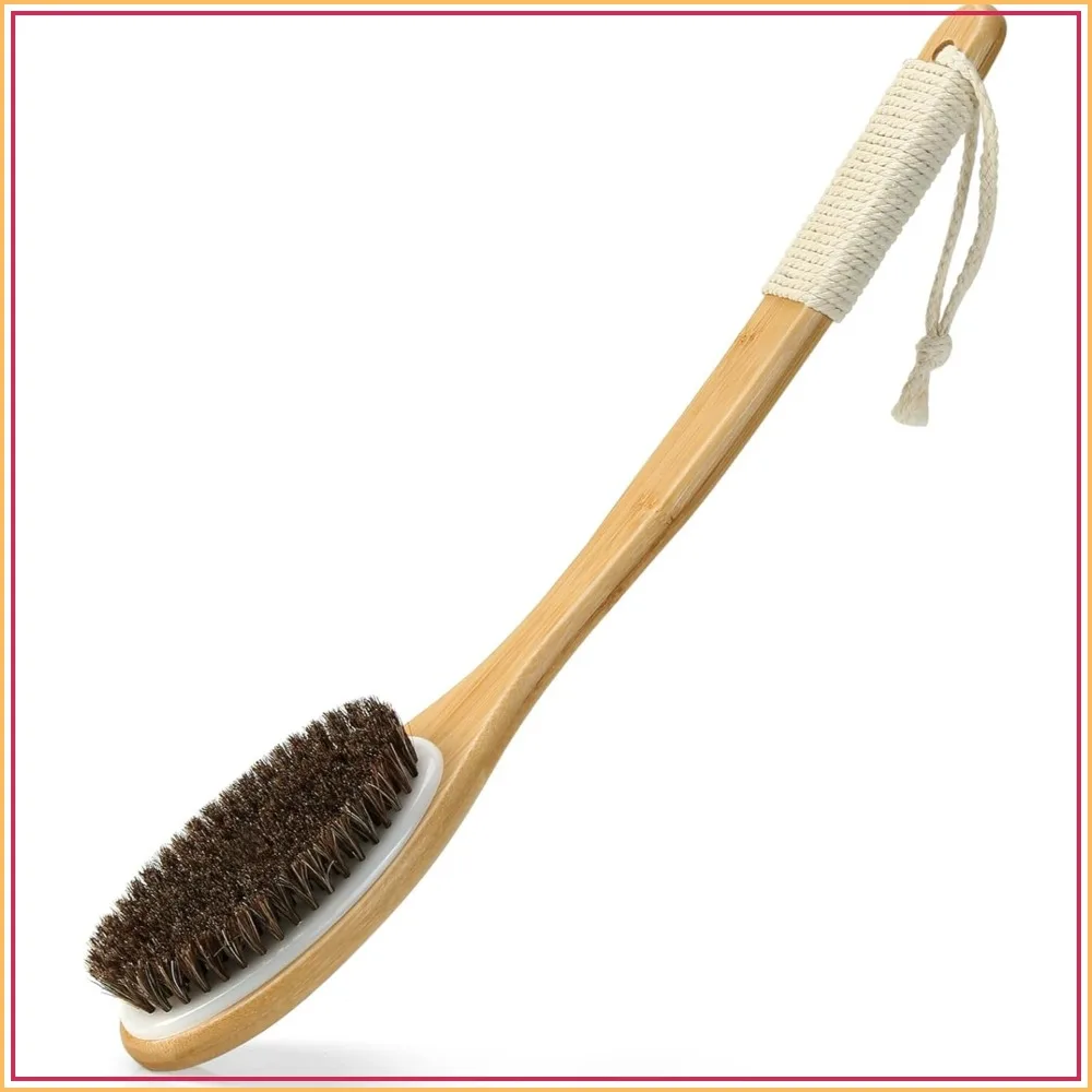 Bamboo Shower Brush with Curved Long Handle, 16.7 Inches Exfoliating Back Scrubber with Natural Bristles
Bamboo Shower Brush with Curved Long Handle, 16.7 Inches Exfoliating Back Scrubber with Natural Bristles