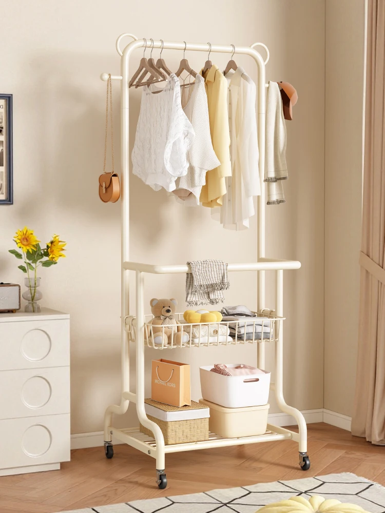 Simple Double Rod Clothes Hanger Stand Bedroom Floor-Mounted Home Use Portable Bede Night Clothes Hanging Storage Ra
Simple Double Rod Clothes Hanger Stand Bedroom Floor-Mounted Home Use Portable Bede Night Clothes Hanging Storage Ra