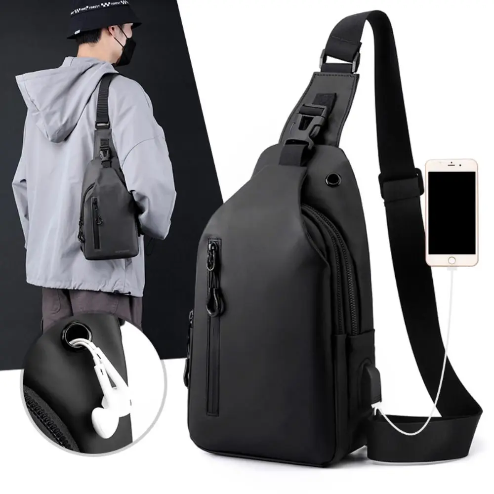 New Nylon Chest Bag USB Charging Waterproof Shoulder Bag Solid Color Lightweight Men Handbag Travel
New Nylon Chest Bag USB Charging Waterproof Shoulder Bag Solid Color Lightweight Men Handbag Travel