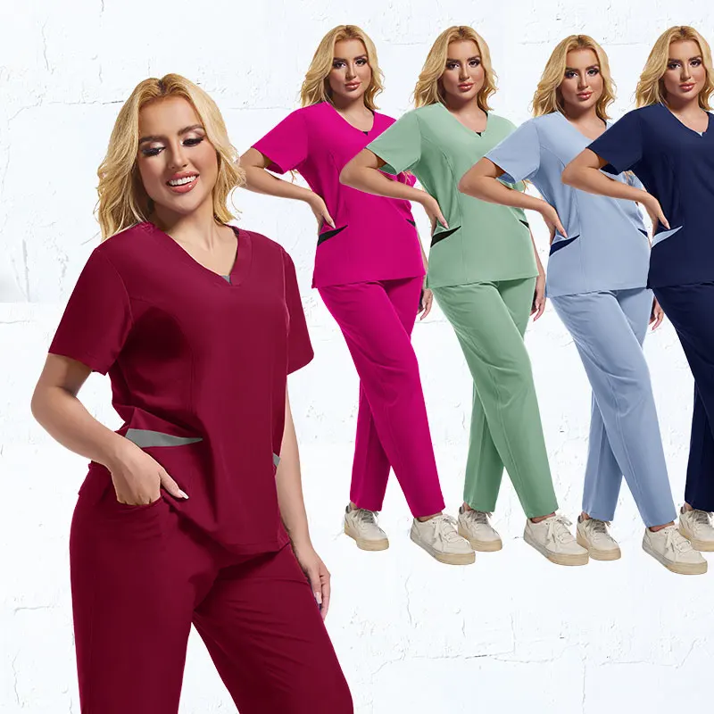 Beauty Salon Hospital Suits Surgical Uniforms Woman Nursing Sets Medical Nurse Uniform Scrubs Clinical Pocket Top Pants doctor
Beauty Salon Hospital Suits Surgical Uniforms Woman Nursing Sets Medical Nurse Uniform Scrubs Clinical Pocket Top Pants doctor