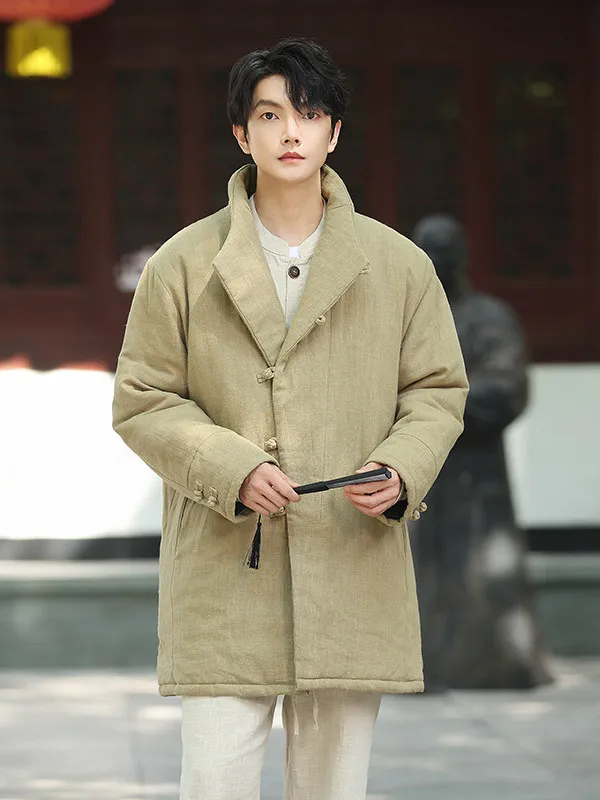 Мужская удлиненная хлопковая куртка для осени и зимы, теплая, с воротником-стойкой, в стиле Тан, утолщенная, с длинными рукавами, на пуговицах
Мужская удлиненная хлопковая куртка для осени и зимы, теплая, с воротником-стойкой, в стиле Тан, утолщенная, с длинными рукавами, на пуговицах