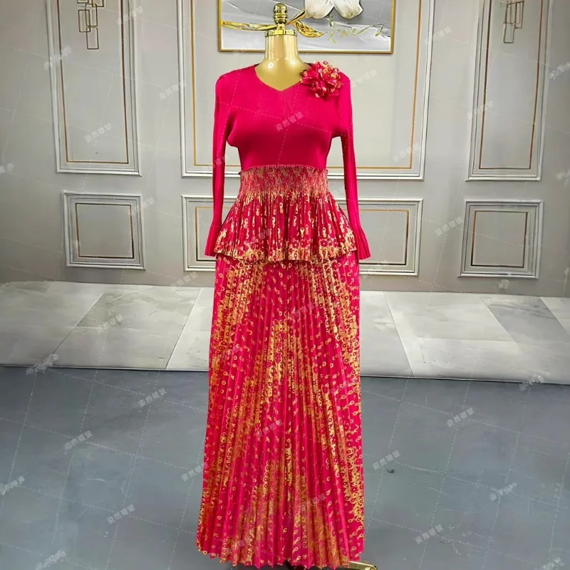 2025 Middle East New Plus Size Women's Miyake Pleated Dubai Luxury Stamping Dress Long Sleeve Casual Elegant Prom Dresses
2025 Middle East New Plus Size Women's Miyake Pleated Dubai Luxury Stamping Dress Long Sleeve Casual Elegant Prom Dresses