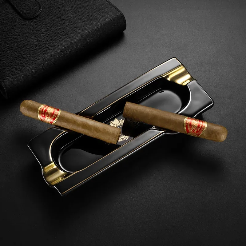 Пепельница для сигар с керамической текстурой, многокалиберная пепельница с дымовым слотом и ярким золотым ходом
Пепельница для сигар с керамической текстурой, многокалиберная пепельница с дымовым слотом и ярким золотым ходом