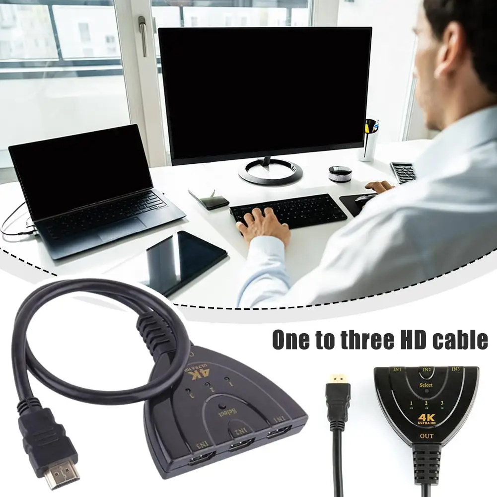 HDMI-compatible Switch 4K 30hz 3D Mini 3 Port 1.4b 4K Switcher Splitter 1080P 3 in 1 out Port Hub for DVD HDTV R2B4
HDMI-compatible Switch 4K 30hz 3D Mini 3 Port 1.4b 4K Switcher Splitter 1080P 3 in 1 out Port Hub for DVD HDTV R2B4