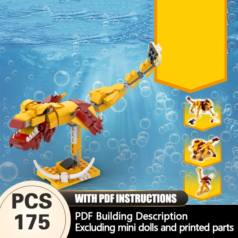 Creators Animal Series Model MOC Building Bricks 4-In-1 Yellow Dragon Modular Technology Gifts Holiday Assemble Children Toys
Creators Animal Series Model MOC Building Bricks 4-In-1 Yellow Dragon Modular Technology Gifts Holiday Assemble Children Toys
