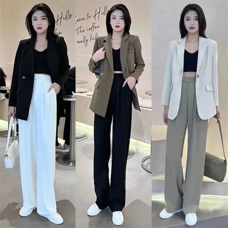 Khaki Wide Leg Women Classic Suit Pants Vintage Palazzo Office Elegant Casual Black Trousers Female High Wasit Pants Lady Green
Khaki Wide Leg Women Classic Suit Pants Vintage Palazzo Office Elegant Casual Black Trousers Female High Wasit Pants Lady Green