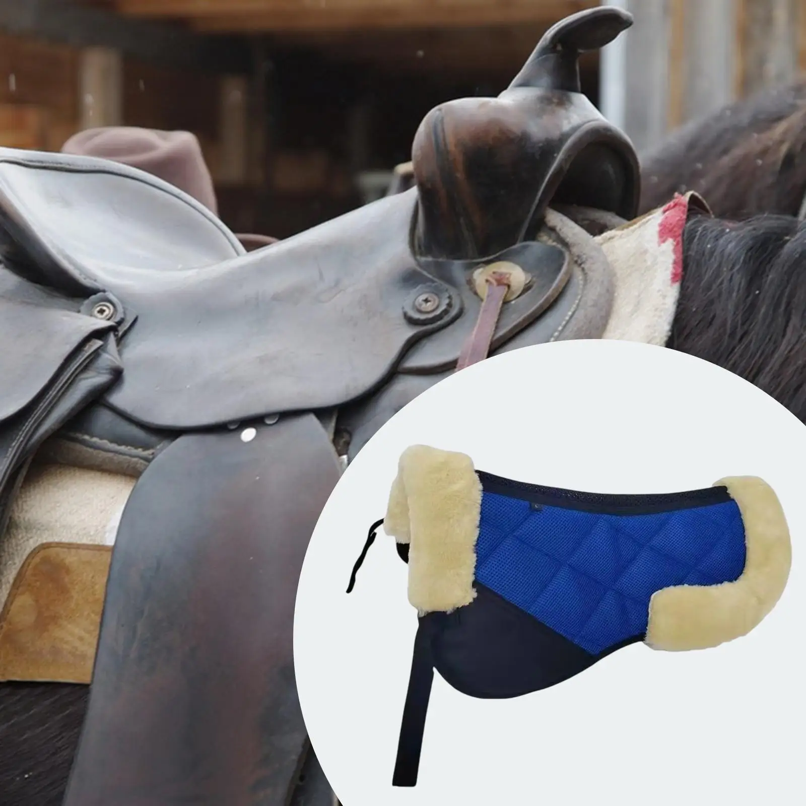 Horse Saddle Pad Accessory Non Slip Breathable Equestrian Contoured Practical Thick Wear Resistant Cushion Half Pad Saddle Mat
Horse Saddle Pad Accessory Non Slip Breathable Equestrian Contoured Practical Thick Wear Resistant Cushion Half Pad Saddle Mat