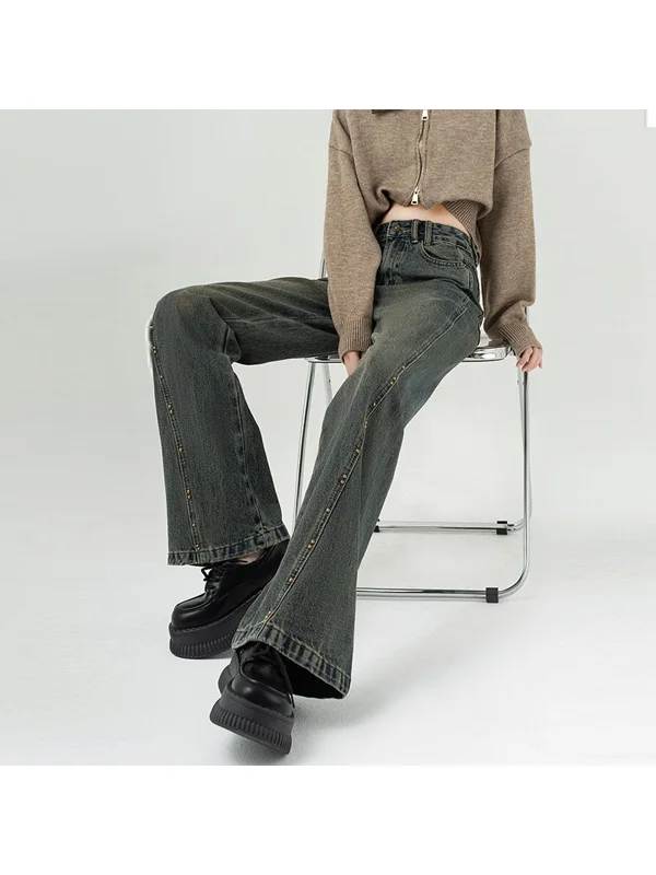 High Waist Bell Bottom Jeans Women's Spring Autumn Small Size Hoof Slimming Long Pants plus Size American Retro Denim
High Waist Bell Bottom Jeans Women's Spring Autumn Small Size Hoof Slimming Long Pants plus Size American Retro Denim