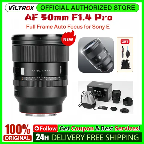 VILTROX AF 50mm F1.4 Pro FE Full-Frame Standard Auto focus Lens Large Aperture for Sony E a7SIII a7III a7RIV A9 ZVE1