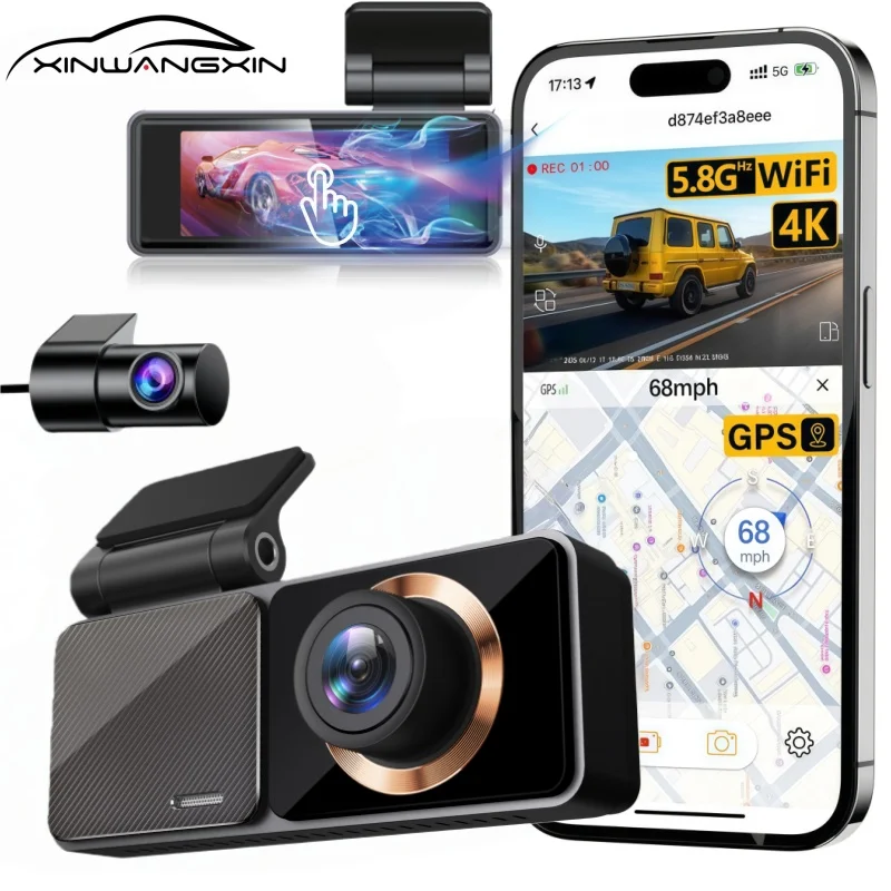 Видеорегистратор 4K+2K ADAS Запись Автомобильная камера DVR 3,16-дюймовый сенсорный экран IPS Видеорегистратор ночного видения Встроенный Wi-Fi 24H Парковка,
Видеорегистратор 4K+2K ADAS Запись Автомобильная камера DVR 3,16-дюймовый сенсорный экран IPS Видеорегистратор ночного видения Встроенный Wi-Fi 24H Парковка,