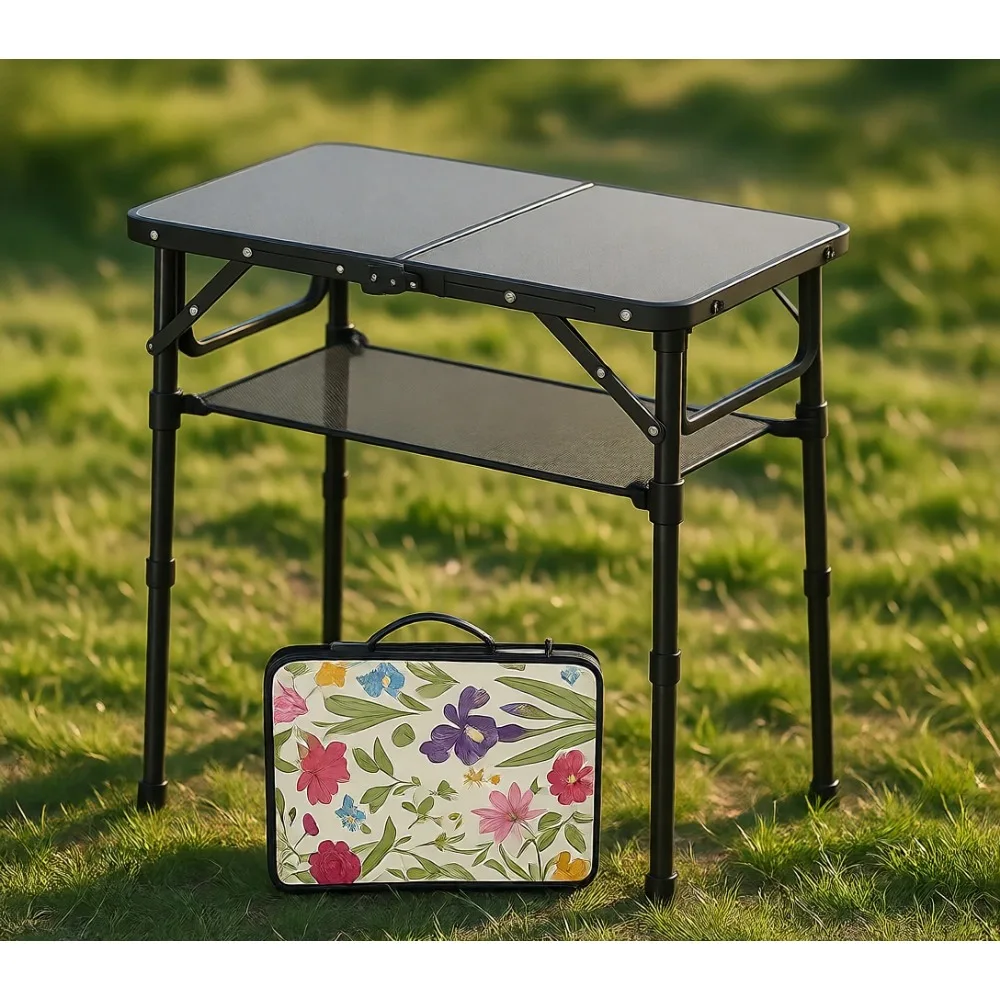 Lightweight Folding Camping Table Adjustable Height Portable Picnic Desk with Carry Handle for Outdoor Travel Patio
Lightweight Folding Camping Table Adjustable Height Portable Picnic Desk with Carry Handle for Outdoor Travel Patio