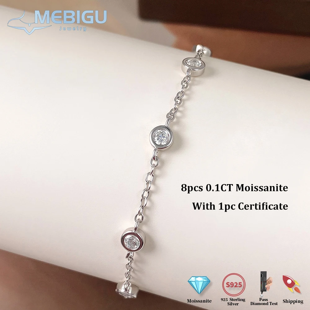 Mebigu Round Bezel All 3mm Moissanite Link Bracelet for Woman 925 Silver Lab Diamond Adjustable 15-20cm Hand Chain Bracelets
Mebigu Round Bezel All 3mm Moissanite Link Bracelet for Woman 925 Silver Lab Diamond Adjustable 15-20cm Hand Chain Bracelets