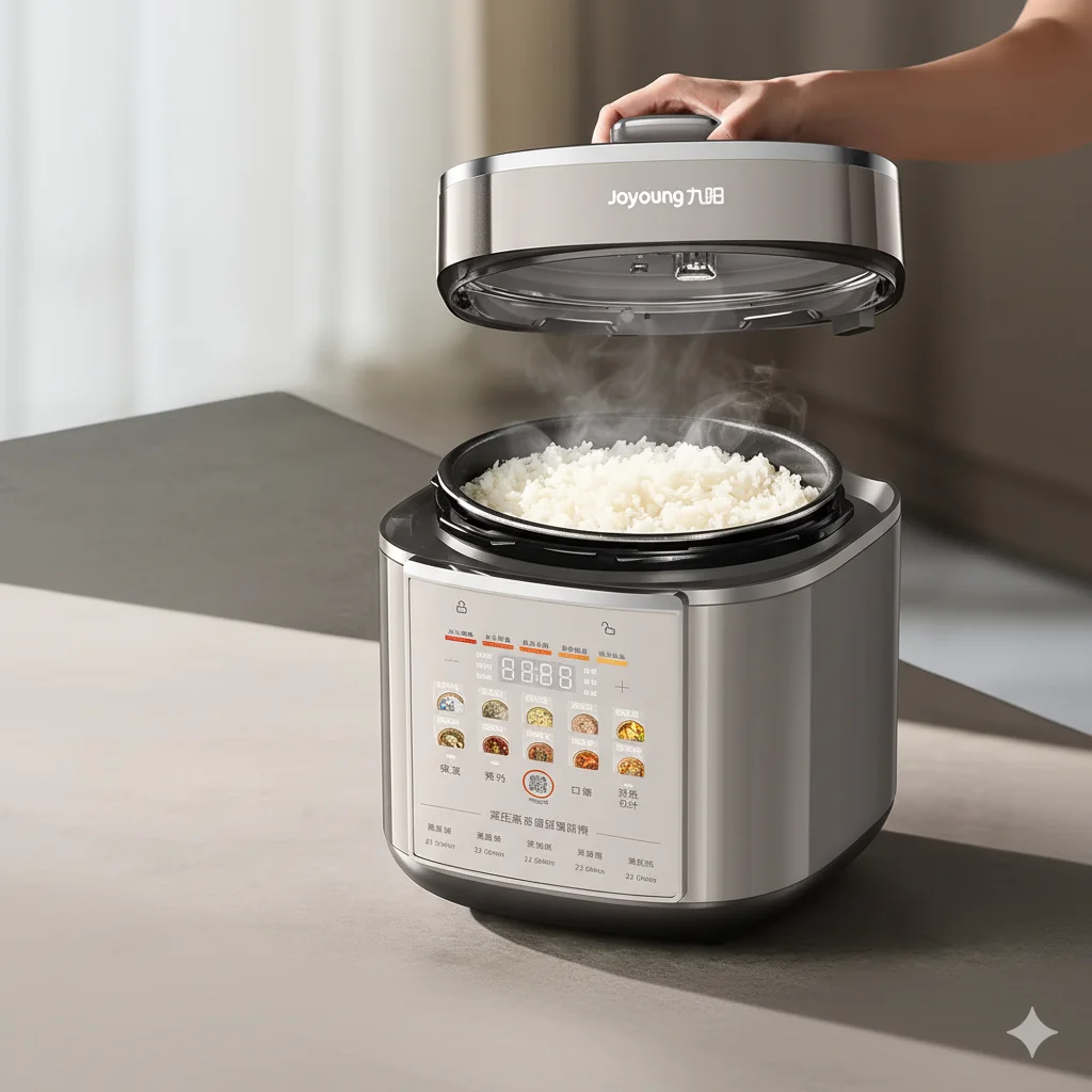 Joyoung 5L Electric Pressure Cooker with Dual Inner Pots Smart Timer Home Use 316L Stainless Steel Inner Pot Rice Cooker
Joyoung 5L Electric Pressure Cooker with Dual Inner Pots Smart Timer Home Use 316L Stainless Steel Inner Pot Rice Cooker