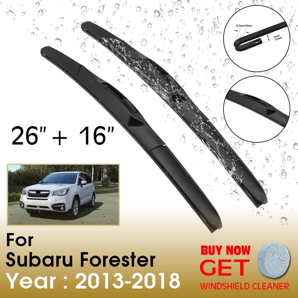 Car Wiper Blade For Subaru Forester 26"+16" 2013-2018 Front Window Washer Windscreen Windshield Wipers Blades Accessories
Car Wiper Blade For Subaru Forester 26"+16" 2013-2018 Front Window Washer Windscreen Windshield Wipers Blades Accessories