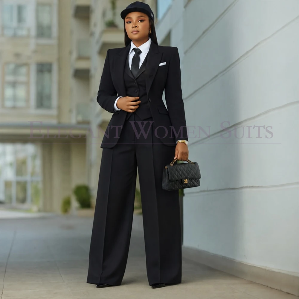 Customized Women's Three Piece Suits Elegant One-Button Peak Lapel Slim Fit Jacket Pants Vest High Quality Daily Outfits
Customized Women's Three Piece Suits Elegant One-Button Peak Lapel Slim Fit Jacket Pants Vest High Quality Daily Outfits