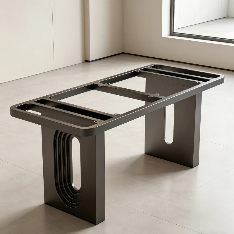 Rock slab dining table luxury household dining table and chairs oval hollow carbon steel base
Rock slab dining table luxury household dining table and chairs oval hollow carbon steel base