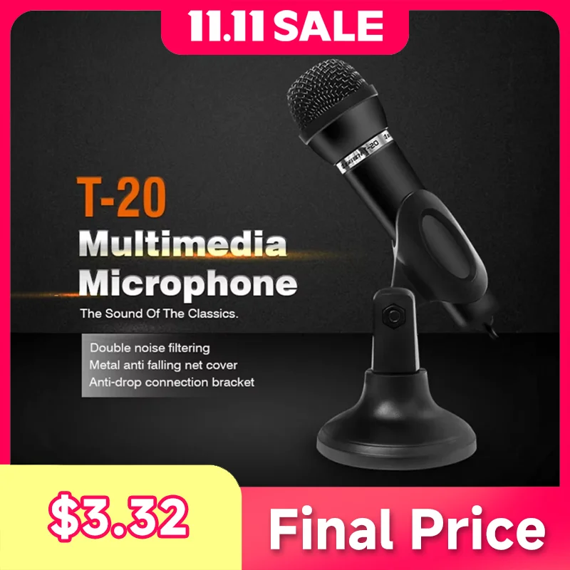 T20 Wired Karaoke Microphone With Speaker Portable Handheld Karaoke Player For Home Parties KTV Music Singing Playback
T20 Wired Karaoke Microphone With Speaker Portable Handheld Karaoke Player For Home Parties KTV Music Singing Playback