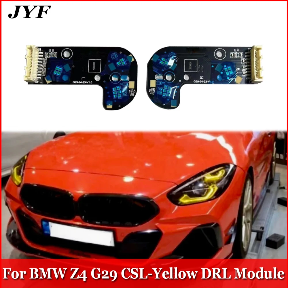Для BMW Z4 G29 CSL-желтый DRL светодиодные модули дневных ходовых огней, указатель поворота, дальні и ближние огни Plug and Play, автомобильные аксессуары
Для BMW Z4 G29 CSL-желтый DRL светодиодные модули дневных ходовых огней, указатель поворота, дальні и ближние огни Plug and Play, автомобильные аксессуары