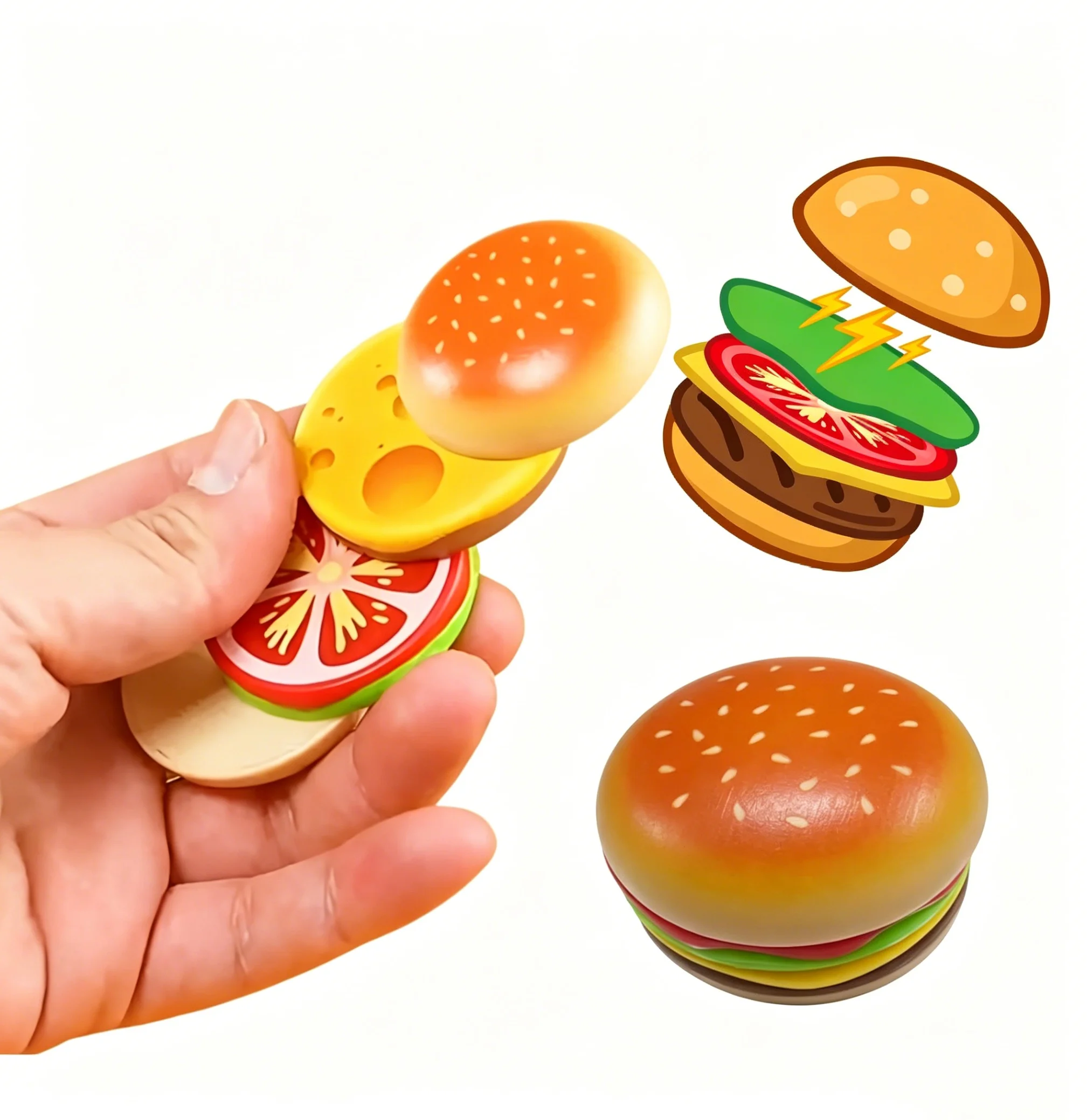 Magnetic Hamburger EDC Fidget Slider Simulated Layered Stress Relief Twist Suction Fingertip Toy Gift for Adults Home Use
Magnetic Hamburger EDC Fidget Slider Simulated Layered Stress Relief Twist Suction Fingertip Toy Gift for Adults Home Use