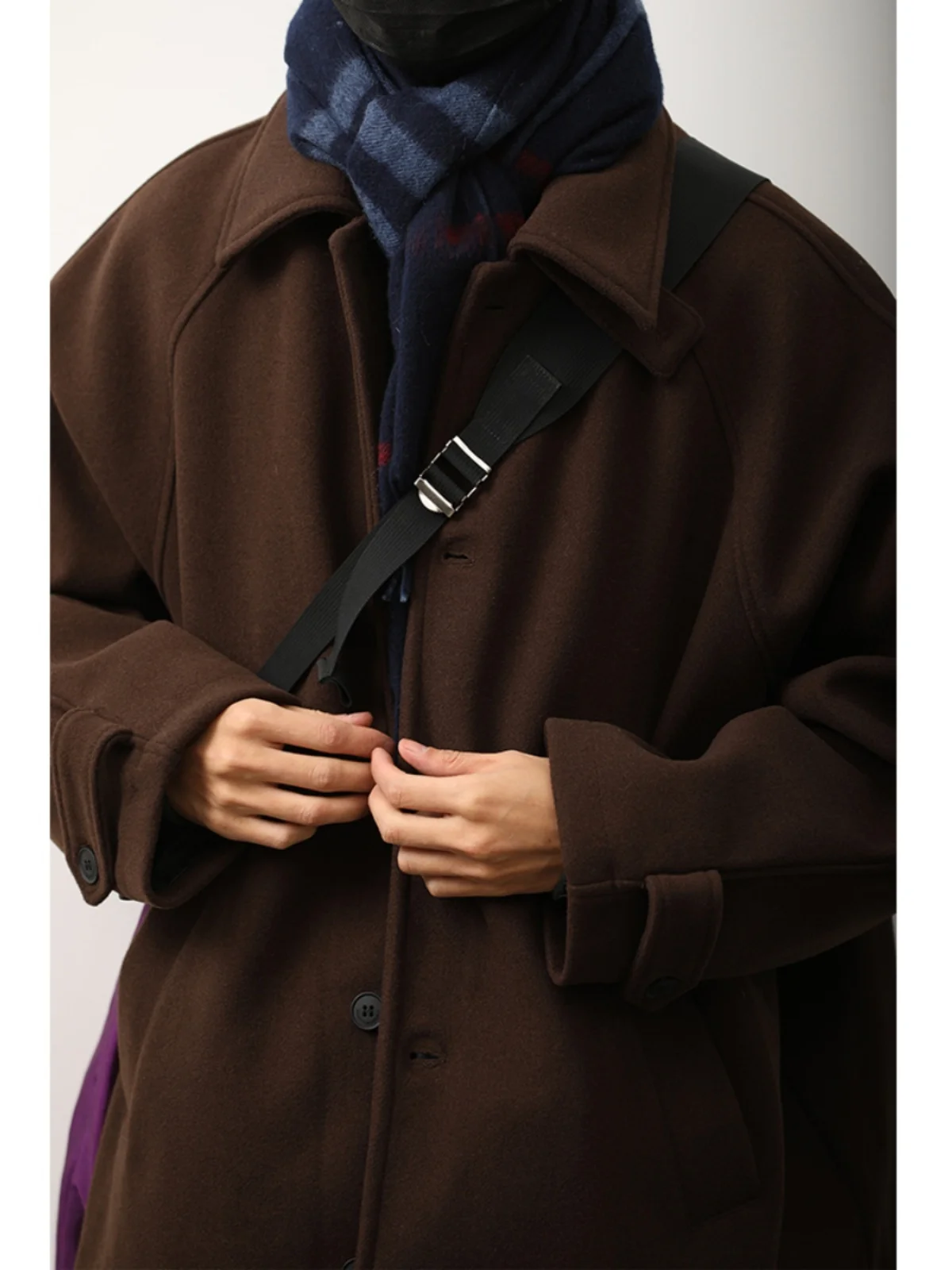 Neutral Vintage Single-Button Men's Woolen Coat oulder-Insert Loose Fit Autumn Winter Faion Classic Sle Youth Trend
Neutral Vintage Single-Button Men's Woolen Coat oulder-Insert Loose Fit Autumn Winter Faion Classic Sle Youth Trend