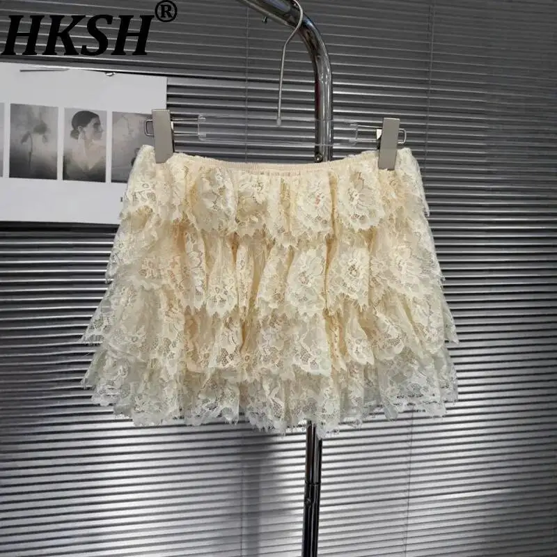 HKSH Women Skirt Fashionable French Style Sweet Elegant Lace Casual Solid Color Versatile Mini Layered Skirts Summer New HK24894
HKSH Women Skirt Fashionable French Style Sweet Elegant Lace Casual Solid Color Versatile Mini Layered Skirts Summer New HK24894