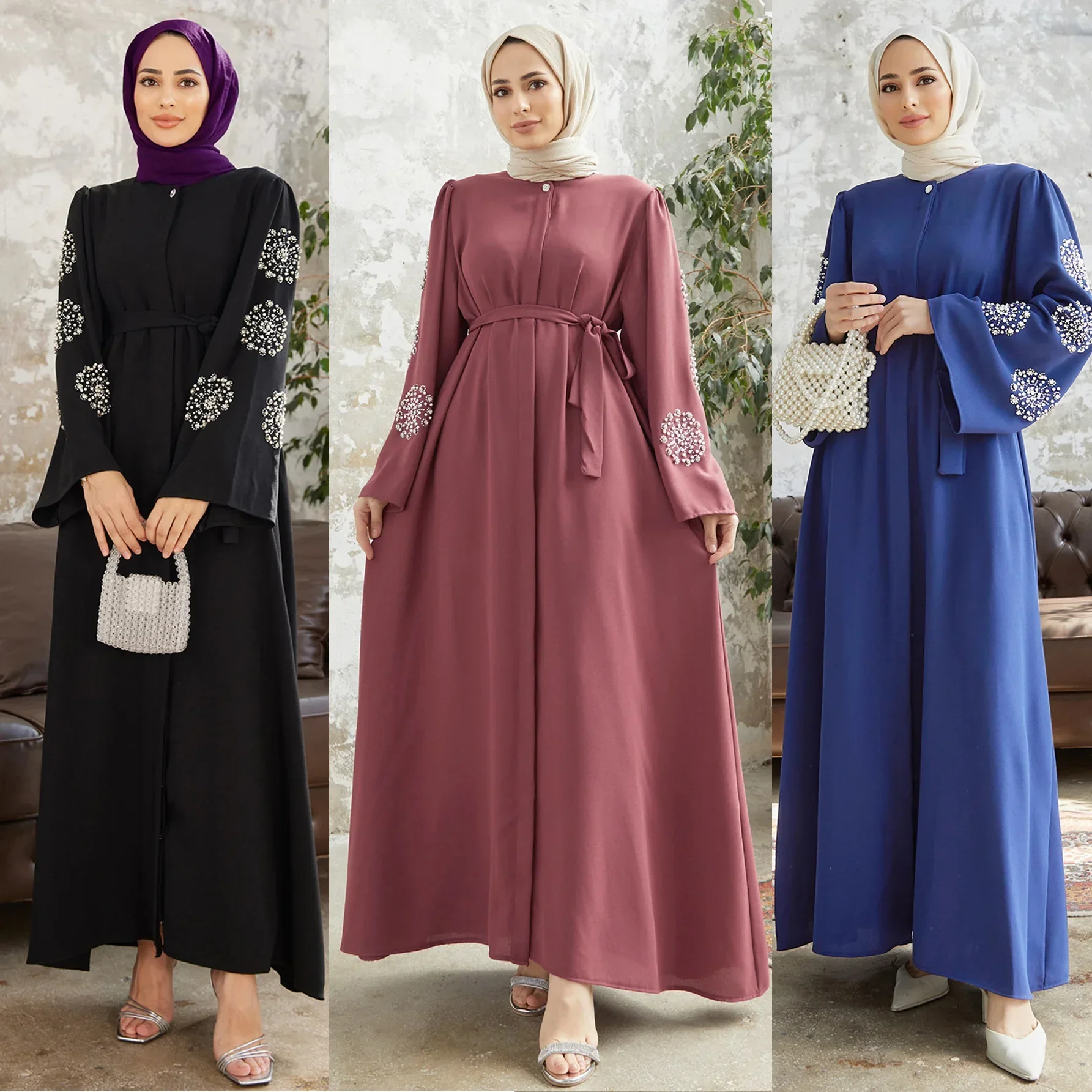 Femme Musulmane Ramadan Beading Abaya Saudi Arabia Turkey Islam Muslim Dress Prayer Clothes African Dresses For Women Maxi Robe
Femme Musulmane Ramadan Beading Abaya Saudi Arabia Turkey Islam Muslim Dress Prayer Clothes African Dresses For Women Maxi Robe