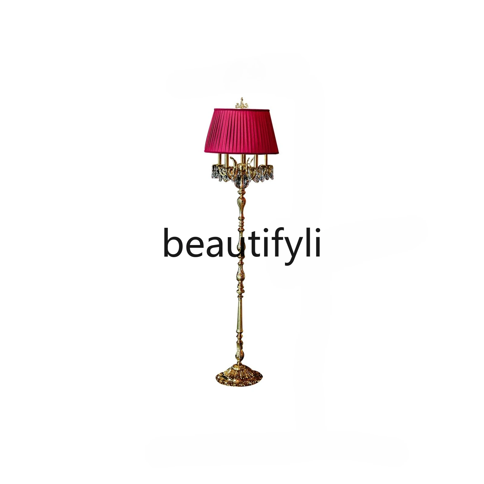 French brass with crystal floor lamp luxury retro creative living room floor ornament
French brass with crystal floor lamp luxury retro creative living room floor ornament